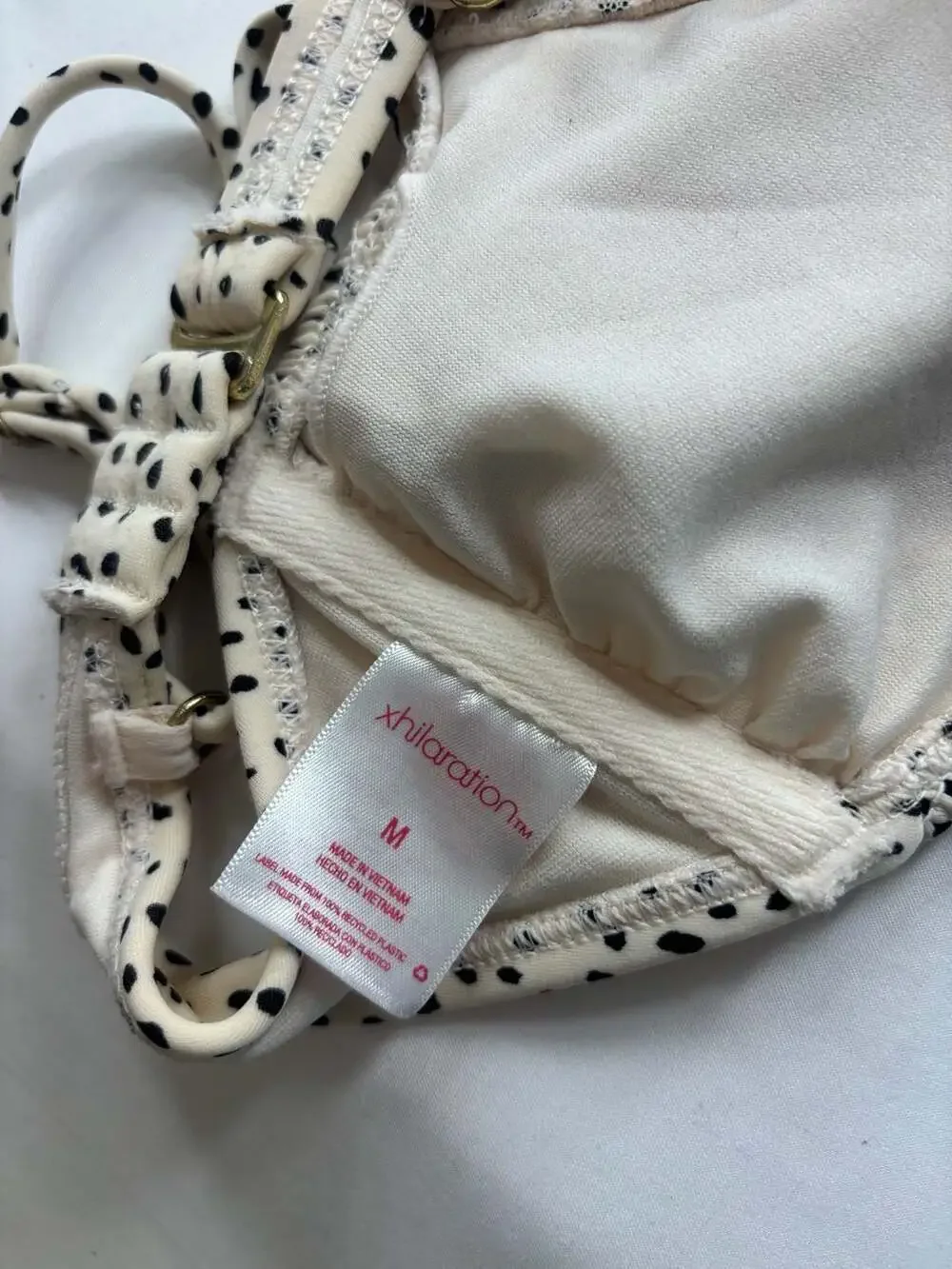 Xhilaration Animal Print Smocked Bralette Bikini Top Size XS NWOT